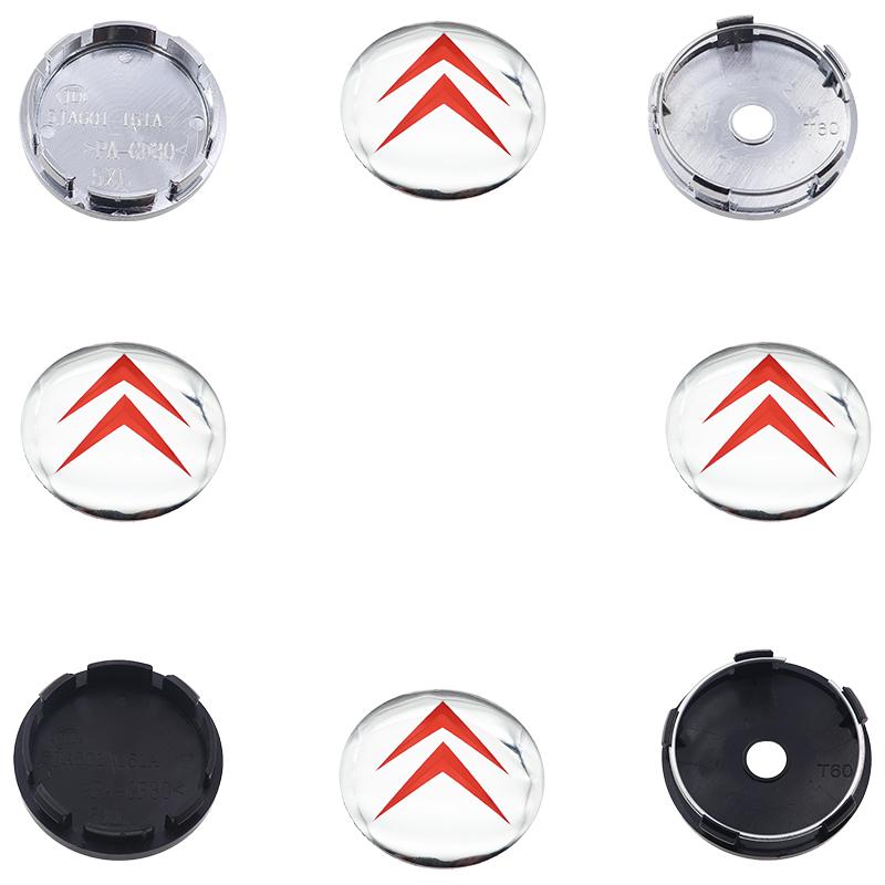 100pcs 3D 60mm 56mm Citroen Car wheel cap emblem Wheel Center Hub Cap auto Rim refit dust-proof badge covers styling accessories