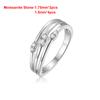 Round Cut Brilliant All Moissanite Ring for Women   CopperIrregular Stacked Ring Sparkling Wedding Band Jewelry Gift