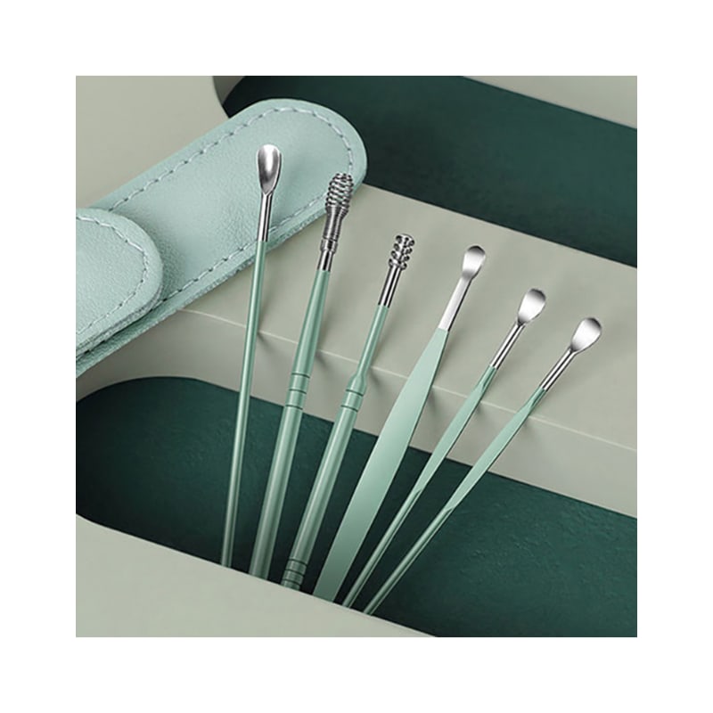 Brisk Style Ear Cleaner 6-piece set (including pouch)