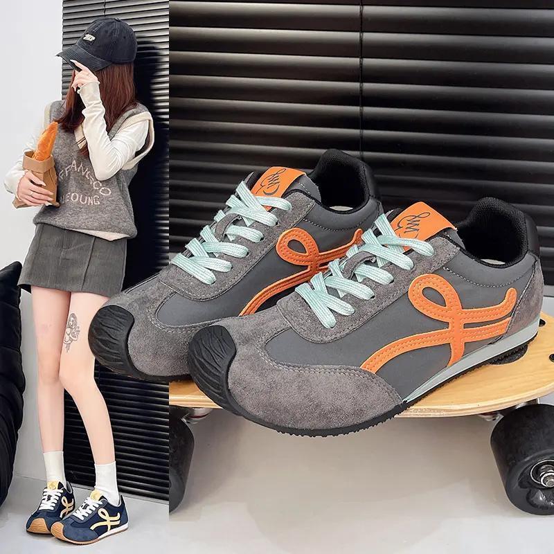 Autumn retro new Forrest Gump shoes crooked head casual versatile sports flat bottom light wear-resistant training women's shoes