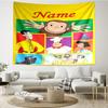 Custom Name Curious George Print Tapestry, Backdrop, Easy Setup, Ideal for Bedroom, Office & Living Room, with Aesthetic Wall Hanging Decor.