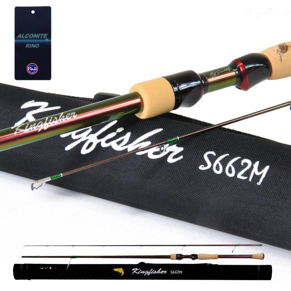 Orig Fishing Tackle Kingfisher S662M Lure Style with Hard Rod Case for Bass, Rockfish, and Boat Seabass (ori-784085)