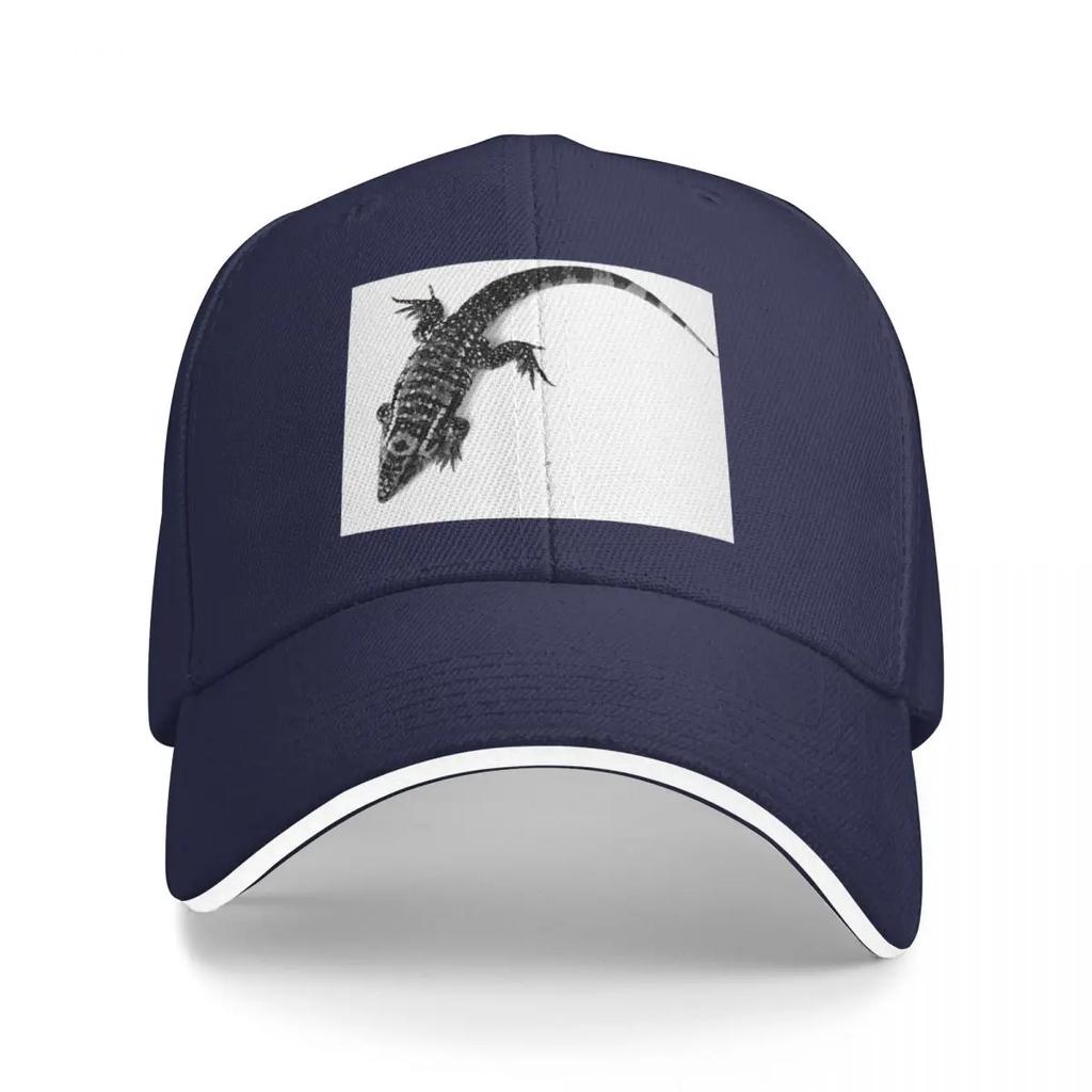 Black and White Tegu Lizard Baseball Cap Golf Hat Cosplay Military Cap Unisex FeUnisex Unisexs