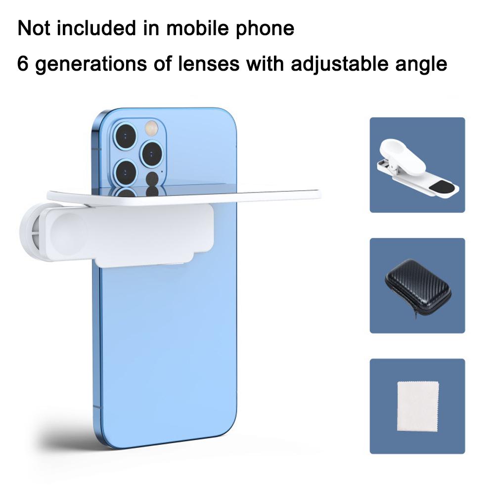 Photo Assist Mirror For IPhone & All Mobile Phones Adjustable Magnetic Phone Rear Selfie HD Vlog Mirror Photo Assist Clip Kit