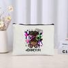 Love Dance Printed Canvas Cosmetic Bag Organizer Dance Training Sundries Storage Zipper Pouch Travel Toiletry Bags Pencil Case