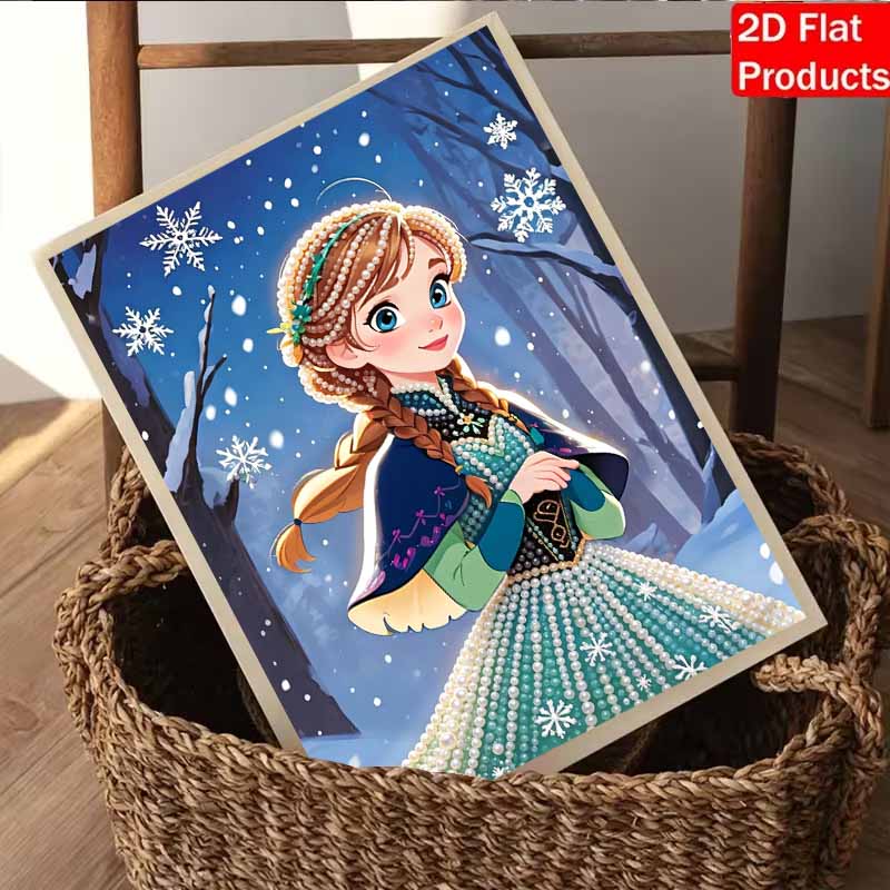 Disney Pearl Art Frozens Anna 5D DIY Pearl Picture Craft Kit Ideal Gift for Adults  Beginners | Creative Home Decor