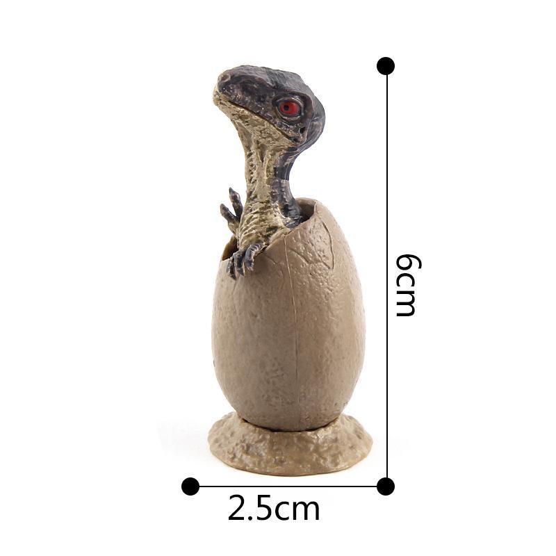 Dinosaur Figurine Set of 3 Half-hatched Dinosaur Eggs with Base