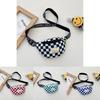 Stylish Ins Korean Childrens Crossbody Bag Checkerboard Pattern Lightweight Accessory