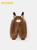 DUUDUU Unisex Baby Jumpsuit - 2025 Velvet Thick Autumn/Winter Class A Overalls