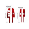 4Pcs Red Carbon Fiber Interior Door Control Cover Trim For Chevrolet Sonic