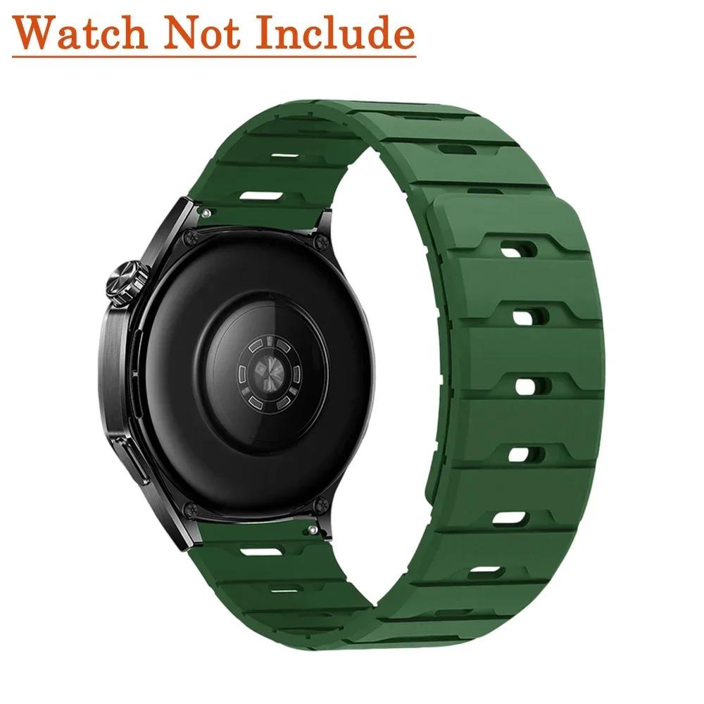 18mm 20mm 22mm Silicone Strap for Huawei Watch GT5/4 6pro For Garmin Forerunner Magnetic Band for Samsung Galaxy Watch 7 6 5 4