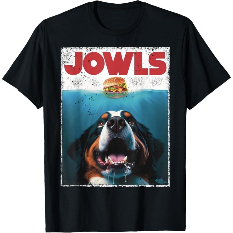 Funny Berner Jowls Burger Bernese Mountain Dog Mom, Dog Dad T-Shirt XXXXXL чёрный