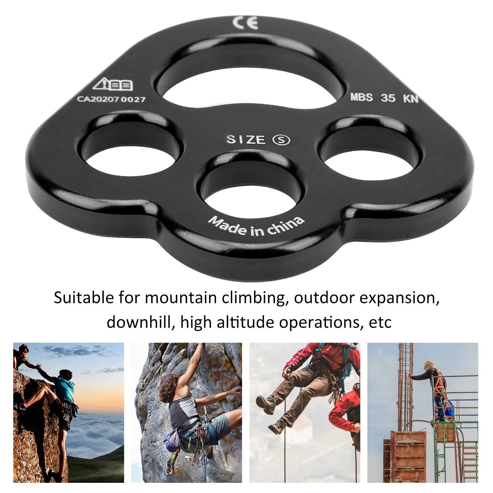 

Rope 3 Holes Force Rigging Plate Divider Finger Force Climbing Equipment