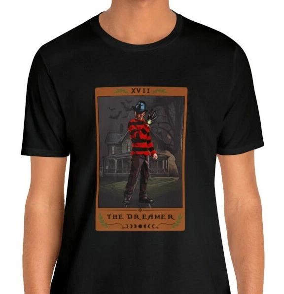 The Dreamer Tarot Card Shirt, Horror Characters Tarot Card Halloween Shirt 3XL