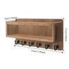 Wall Mounted Solid Wood Storage Rack Vintage Storage Shelf Key Rack  Home Organization
