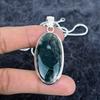 Indian Moss Agate Gemstone 925 Sterling Silver Jewelry Pendant 2.29" M-2876
