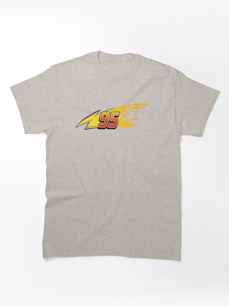NASCAR Cup Series Lightning McQueen Team 95 Flames LEFT SIDE Classic Unisex T-Shirt