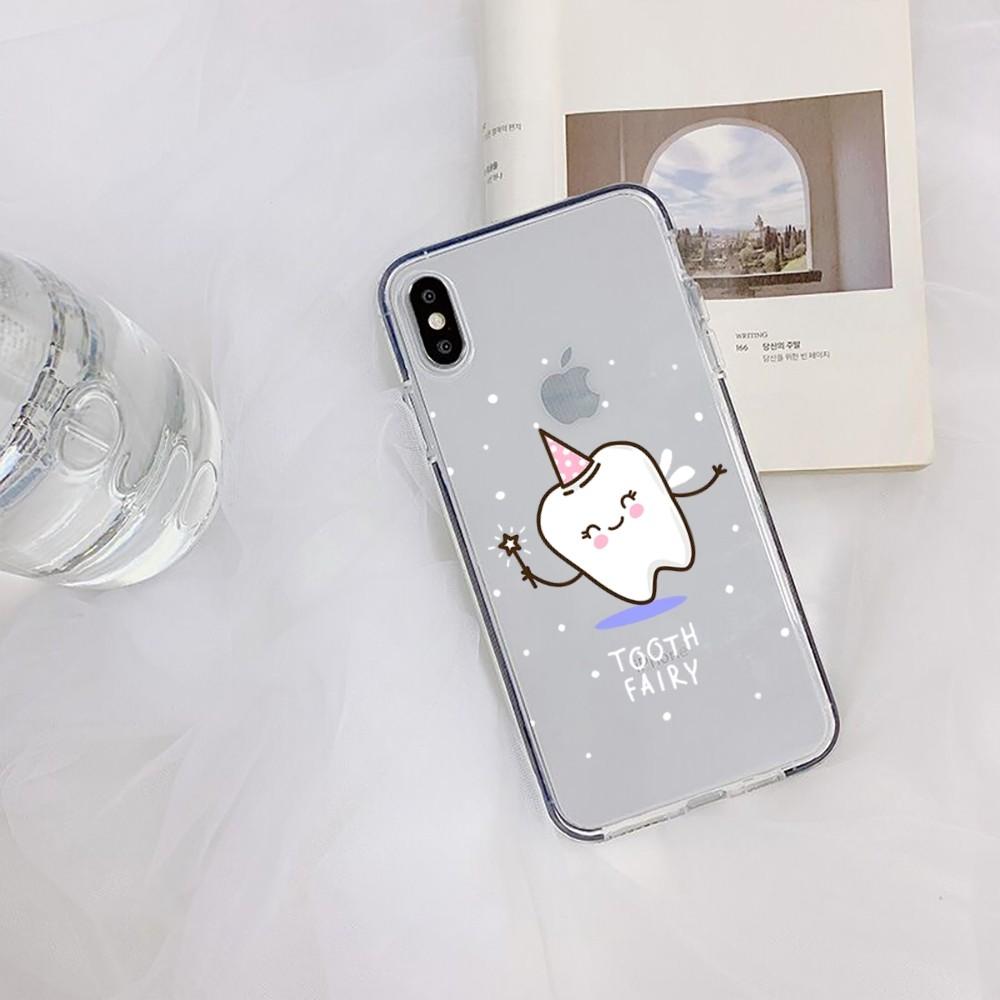 

Dentist Tooth Phone Case For iPhone 15 11 12 13 14 Mini Pro Max XR X XS TPU Clear Case For 8 7 6 Plus SE 2020 iPhone 12 mini