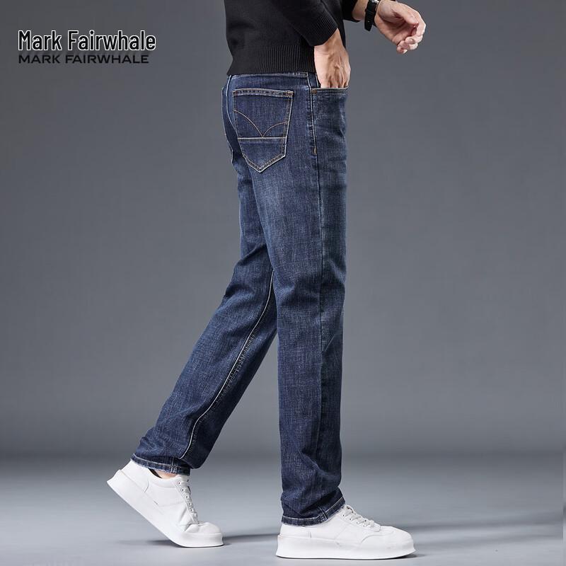 Mark Fairwhale 2025 Men's Retro Light Business Straight-Leg Jeans