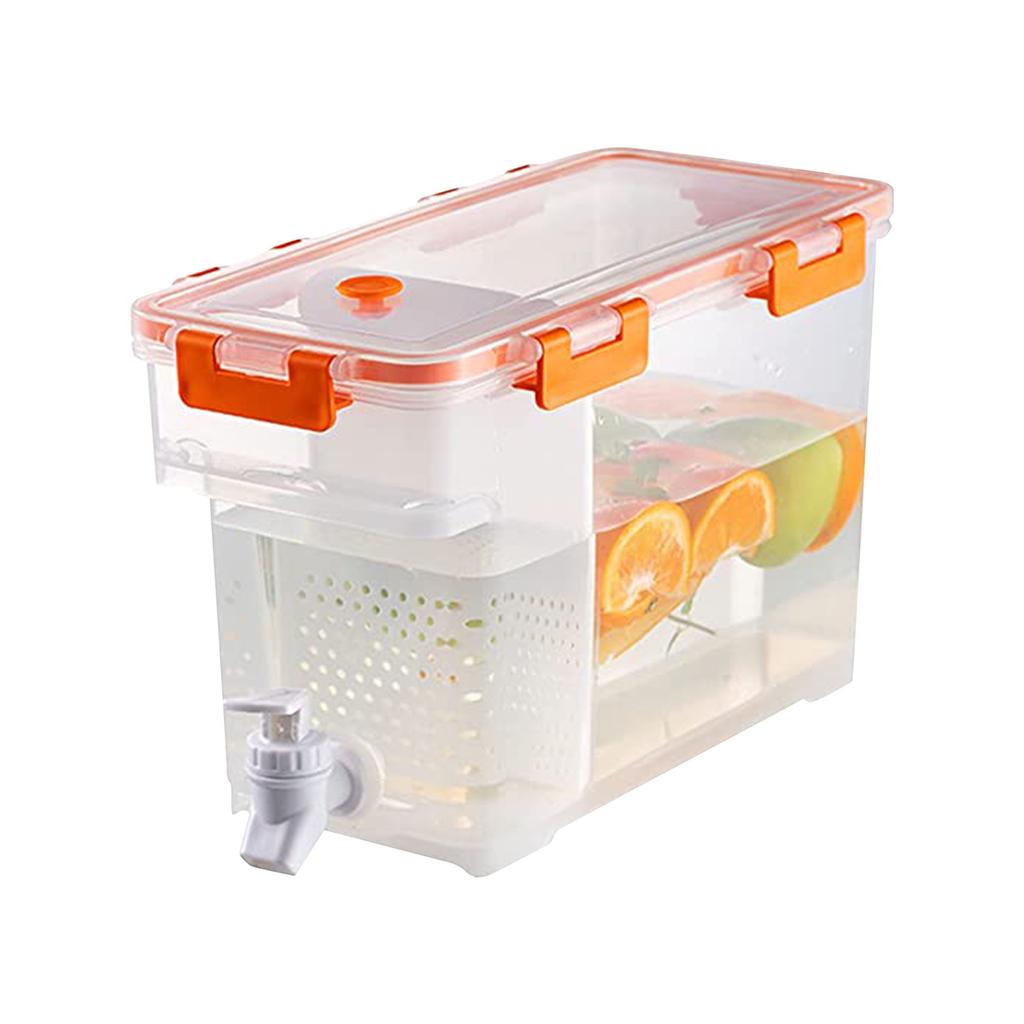 Drehbarer Kaltwasserkessel Sommerhaushalt Mit Wasserhahn Kühlschrank Setzen Fruchtsaft Limonade Teekanne Beständig Gegen Hohe Temperaturen Tee Eimer