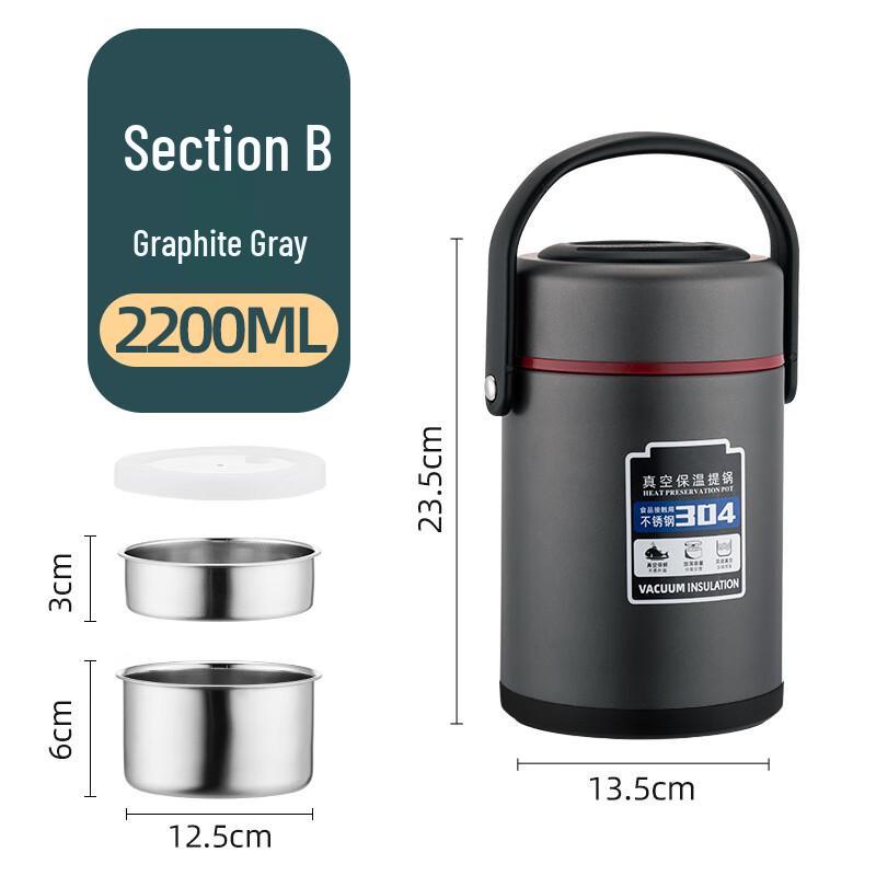 Jingxun 304 Stainless Steel Vacuum Insulated Multi-Compartment Lunch Box
