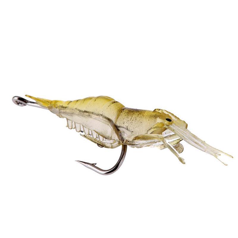 5pcs Soft Prawn Fishing Lure Simulate Shrimp Hook Tackle Bait 4cm Fishing Lure