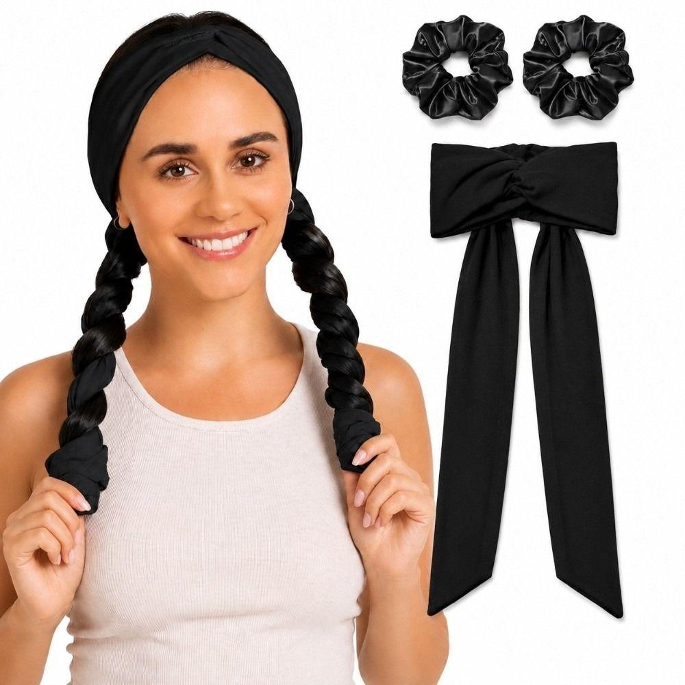 Diadema de Rulos Suaves sin Calor 2 en 1 Herramienta de Peinado Rizador de Pelo Simple para Dormir para Mujeres