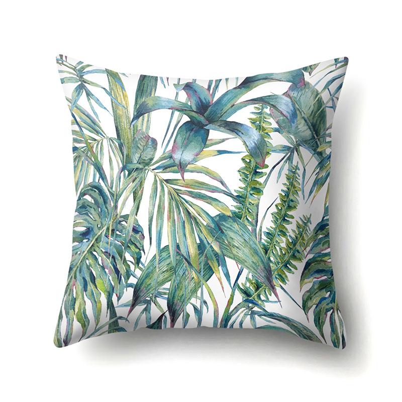 Polyester Pillowcase Plant Fresh Car Decoration Home Printed Pillowcase Sofa Cushion Cover