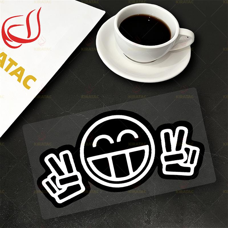 1pc Smiling Face Motorcycle Sticker Waterproof for Motorcycle Fairing Helmet Fuel Tank Car Window Scooter Universal Vinyl Decals