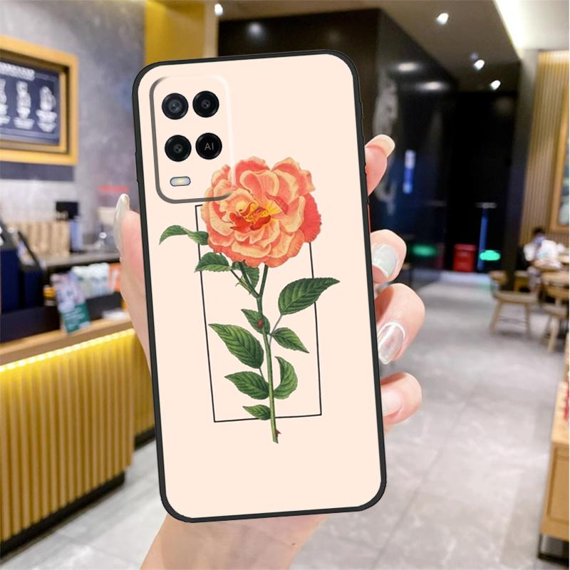 Aesthetics Flower Case For Oppo A5 Pro A15 A17 A57 A77 A60 A80 A40 A18 A38 A58 A78 A98 A96 A76 A16 A94 A74 A54