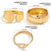 Ingemark Exaggerated Vintage Metal Wide Cuff Bangles Gold Color Geometric Hip Hop Bangles For Women Men Aesthetics Jewelry Gift
