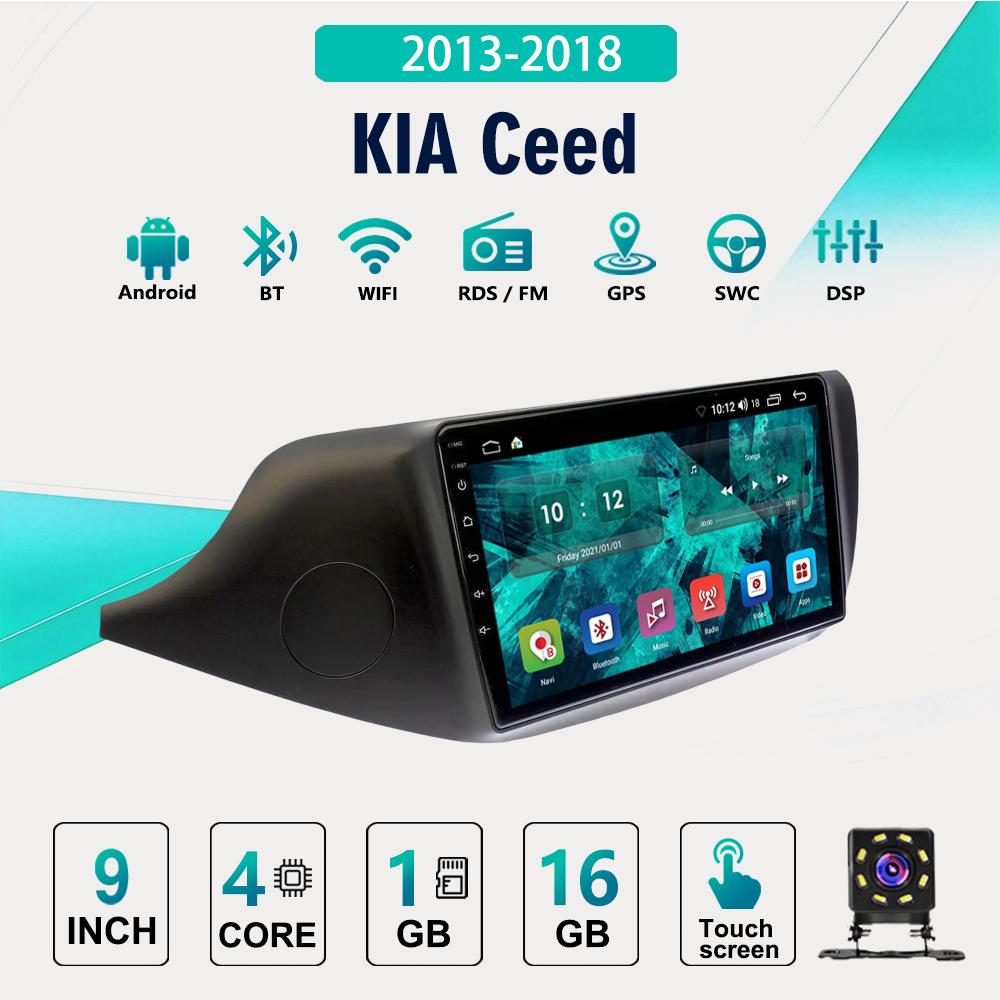 2Din Android Car-Play Car Radio,KIA Ceed 2013-2018,Multimedia Player Head Unit Stereo GPS Navigation BT WIFI,2+32GB