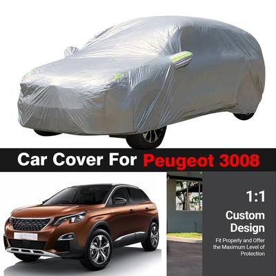 Kültéri autóvédő ponyva UV-védő beltéri napvédő Eső Hó Porvédelem SUV takaró Peugeot 3008-hoz