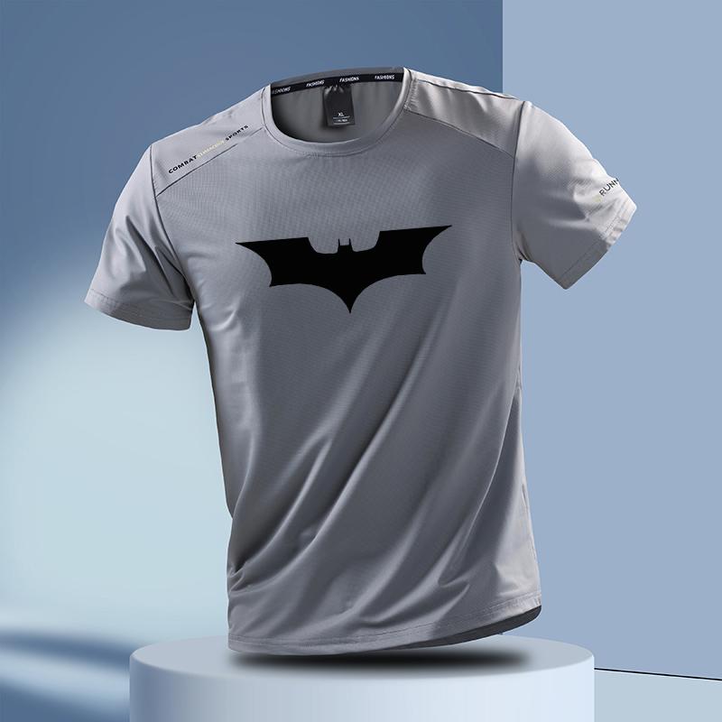 Men's Running Quick Drying T-shirts Breathable Hiking Fishing Tees Soft Outdoor Sports Short Shirt Summer