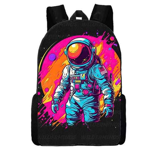 Astronaut Backpack Primary And Secondary School School Bag Grade 1-6 Backpack Creative Printed Backpack
