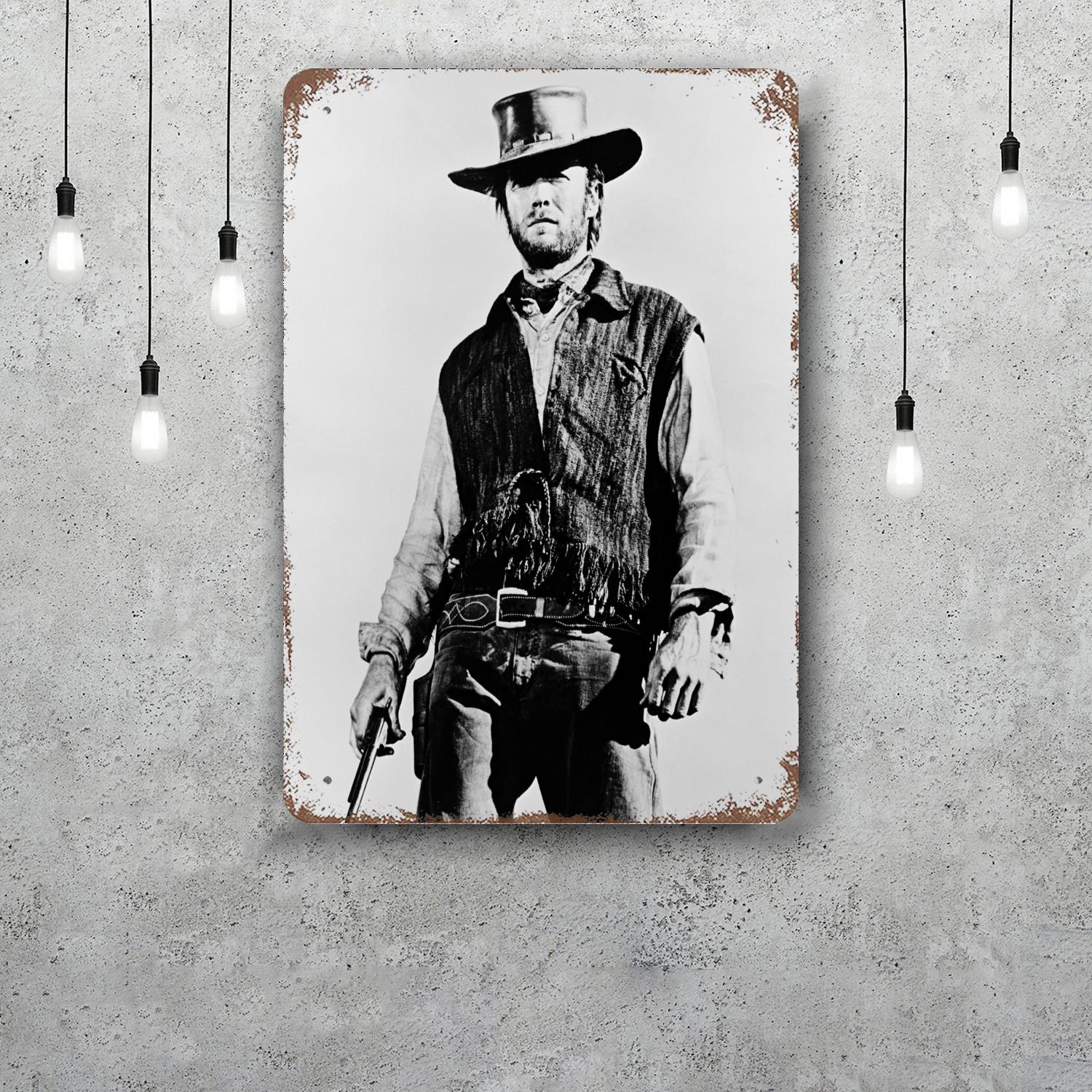 

outlaw josey wales Metal Signs wall decor Vintage Tin Signs Captain Metal Poster Decor for Bar Pub Club Wall Decoration 20x30cm（7.8x11.8inch）