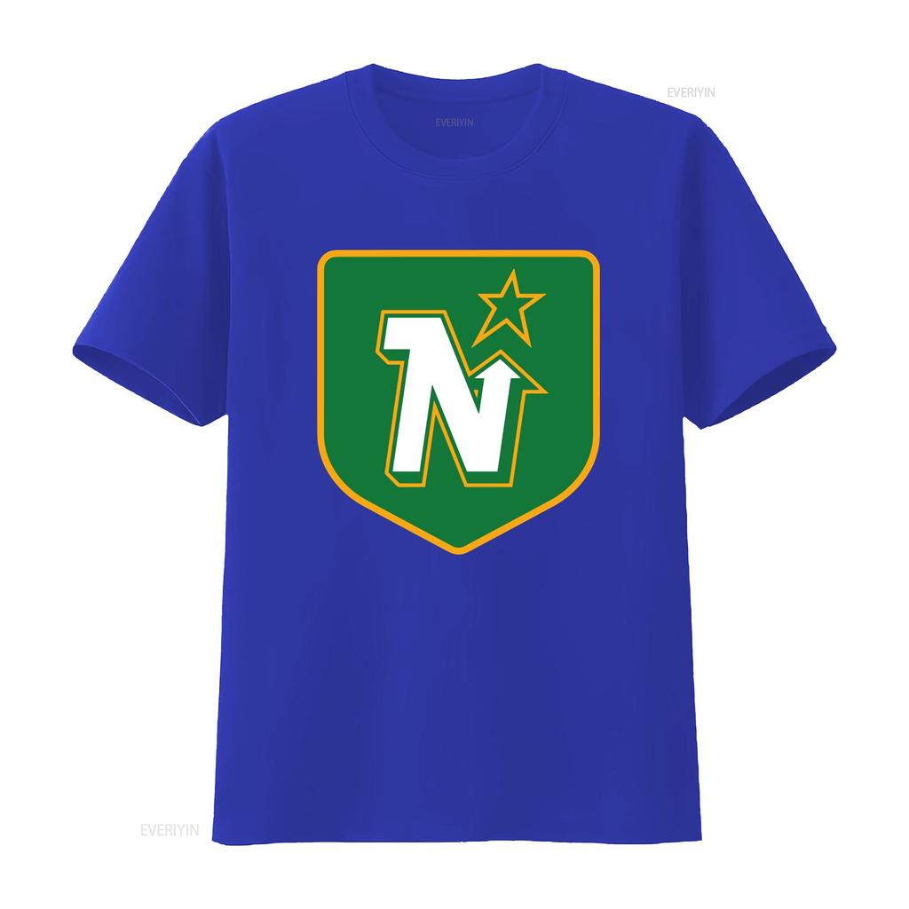 Minnesota North Stars Hockey Club T Shirt vintage Washed Soft Casual Comfortable Breathable Versatile Slightly
