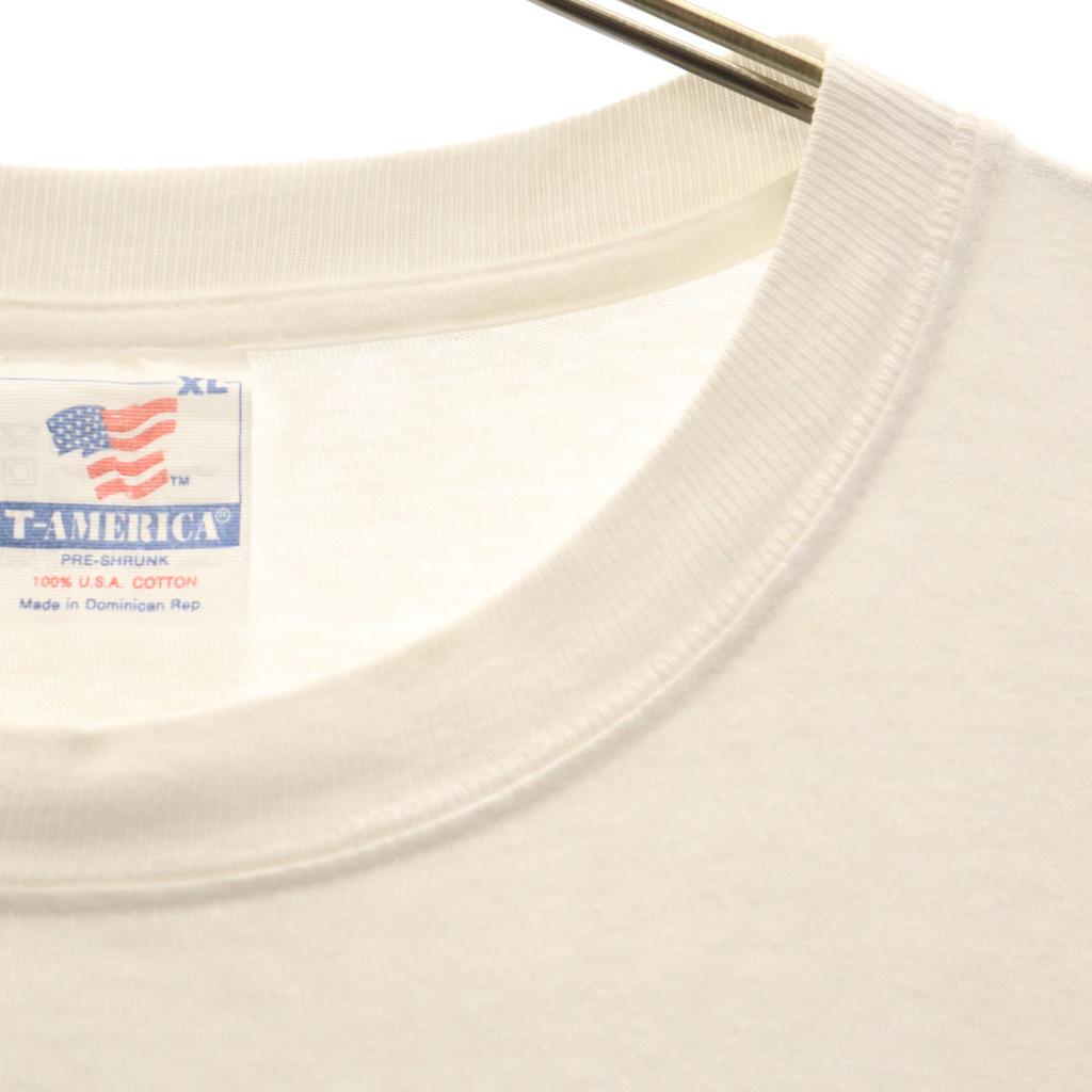 T-AMERICA 90s Old Message Print Short Sleeve T-shirt XL Single Stitch Men's Used