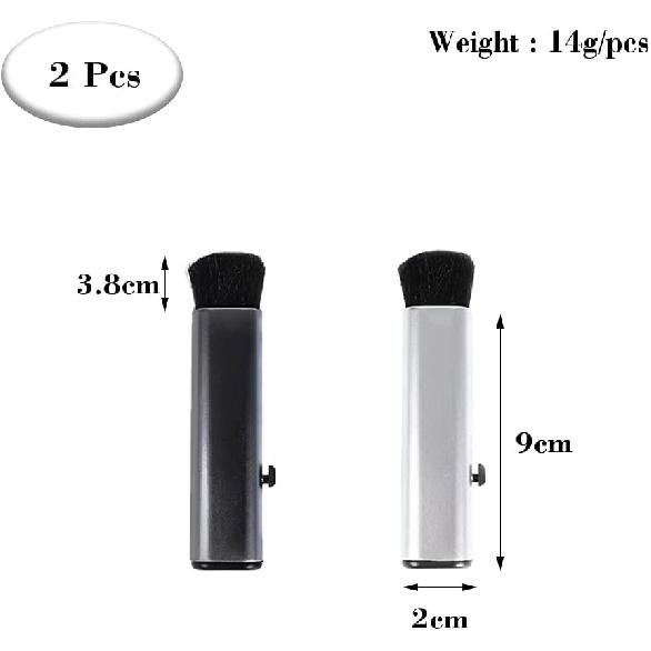 2 Pcs Retractable Keyboard Cleaning Brush Computer Cleaning Tool Dust Removal Brush for Desktop Table