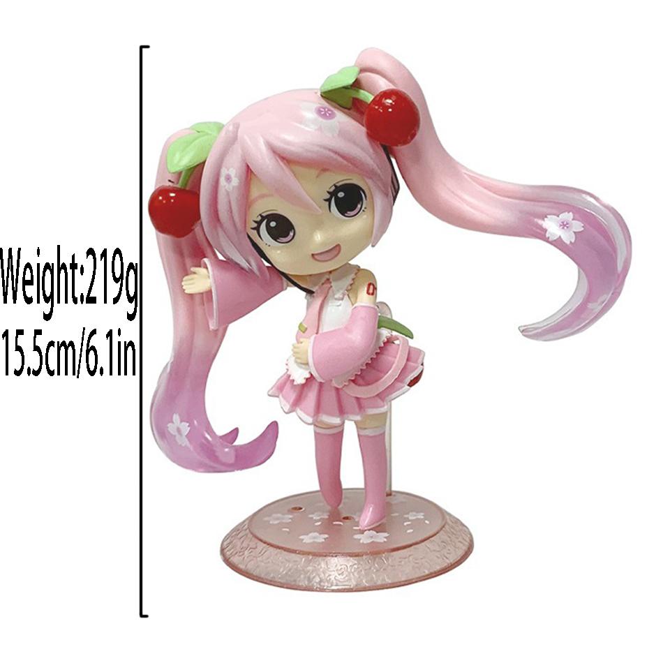 New Hatsune Miku Anime Figure Wonderland Pvc Model Action Toy Thumbelina Ver. Desktop Decoration Dolls Ornaments Collection Gif