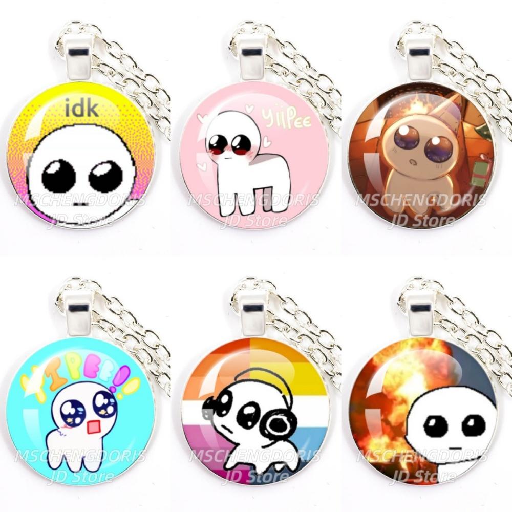 TBH Autism Creature Yippies Creative Funny Yippee Meme Cartoon Glass Cabochon Pendant Necklace Charm Jewelry Gift Jewelry