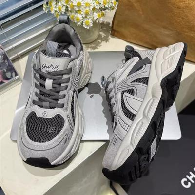 Δερμάτινα παπούτσια πλατφόρμα στυλ 'dad shoes' παιδικά 2025 άνοιξη νέα ευέλικτα παπούτσια για γυναίκες που αυξάνουν το ύψος ελαφριά casual αθλητικά παπούτσια για τρέξιμο