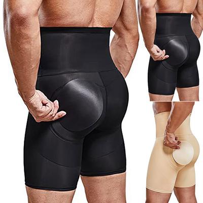 Männer Butt Lifter Höschen Hüfte Enhancer Gepolsterte Shorts Unterwäsche Abnehmbare Pads Push-Up Hohe Taille Abnehmen Shapewear