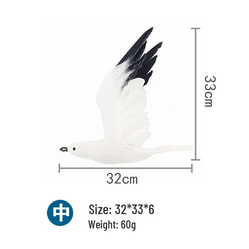 Artificial Seagull Feathered Bird for Garden and Venue Decor
