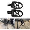 HDBUBALUS CNC Wide Footpegs Offroad 360° Roating Foot Pegs Fit for Harley Dyna Fatboy Street Bob Wide Glide Sportster Bobber Chopper Black