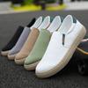 Sapatos casuais masculinos deslizamento em lona mocassins confortáveis ​​andando apartamentos para homem cara antiderrapante mocassins macios tênis verão