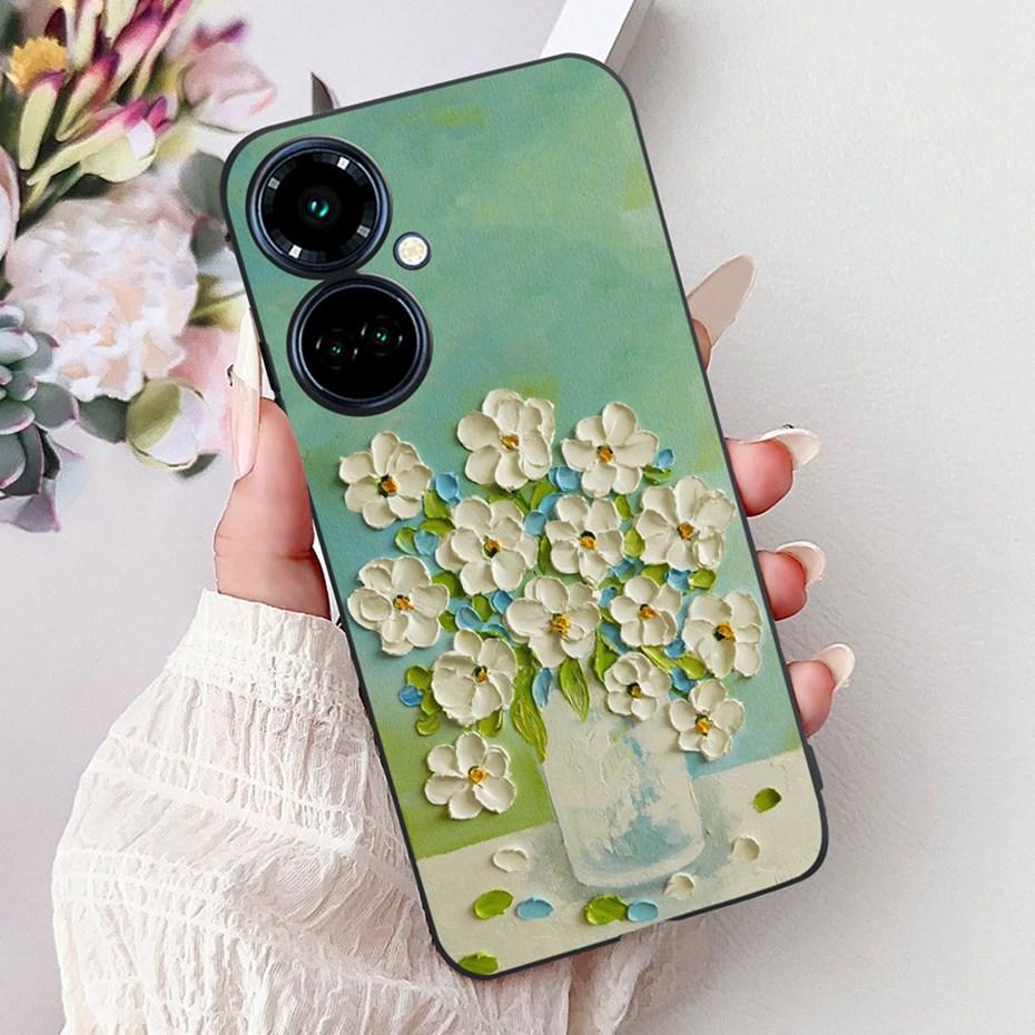 New Design Phone Case For Tecno Camon 19 Pro 5G 4G Camon19 Black Silicone Soft Cover For Tecno Camon 19 19Pro 4G Cases Bumpers