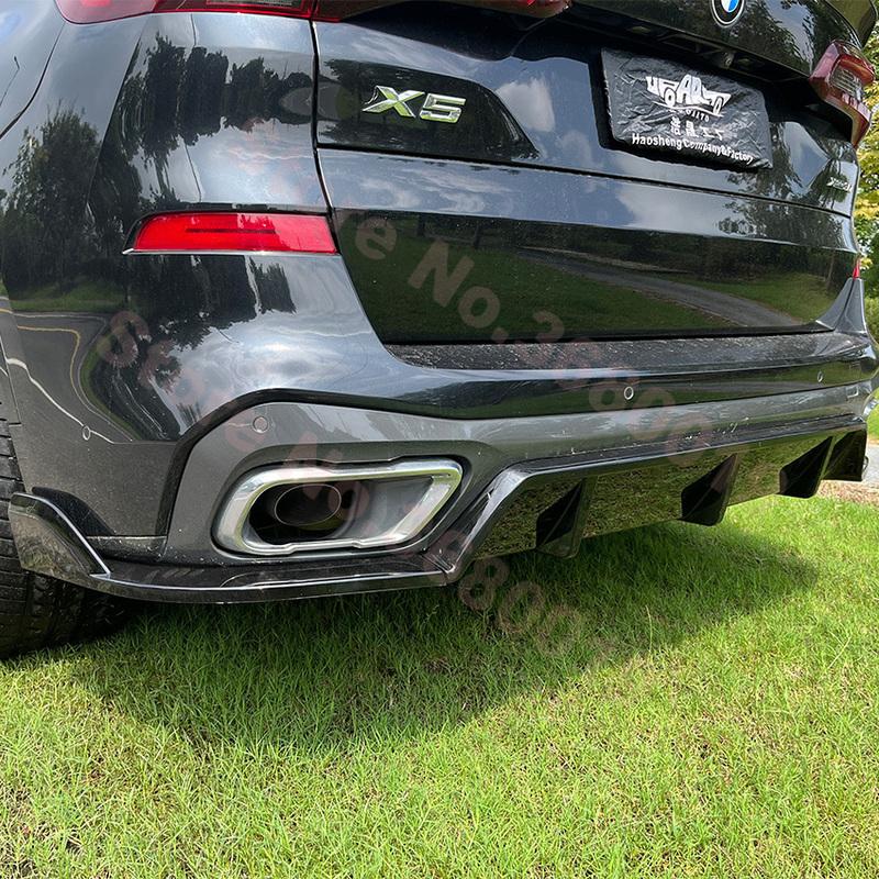 3X 2018 To Up For BMW X5 G05 Car Rear Bumper Lip Diffuser Rear Side Splitters Spoiler High Quality ABS Glossy Black Body Kit