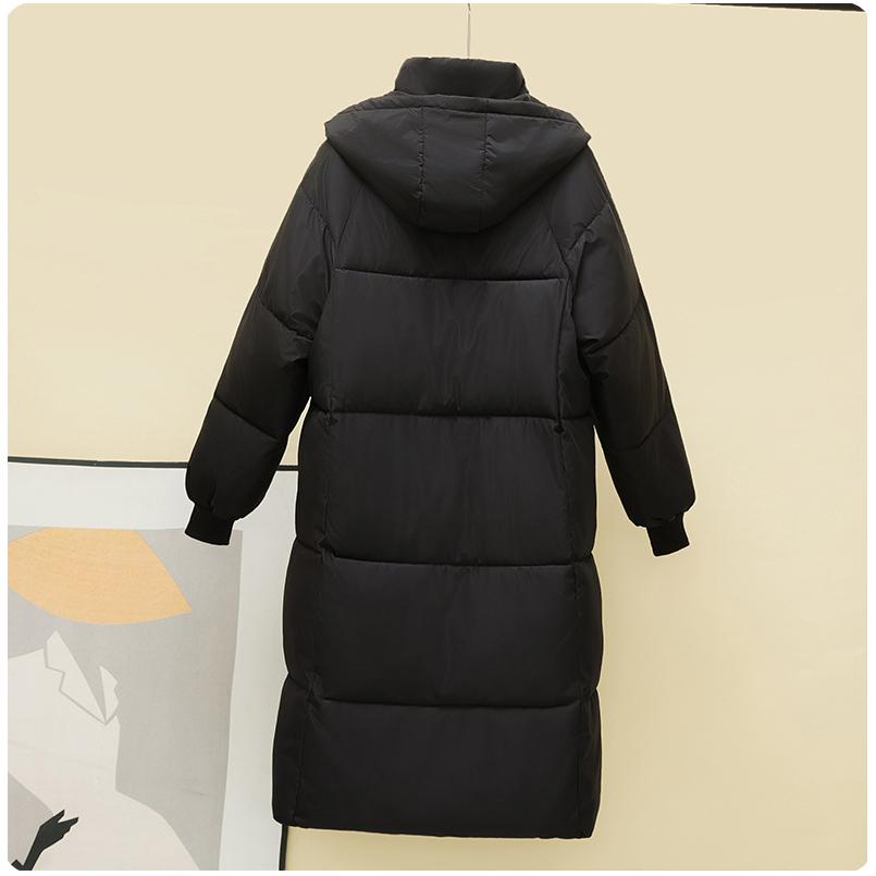 Down Padded Jacket Women's Long Over-the-knee Korean Version of The Thick Bread Jacket Winter Loose Padded Jacket
