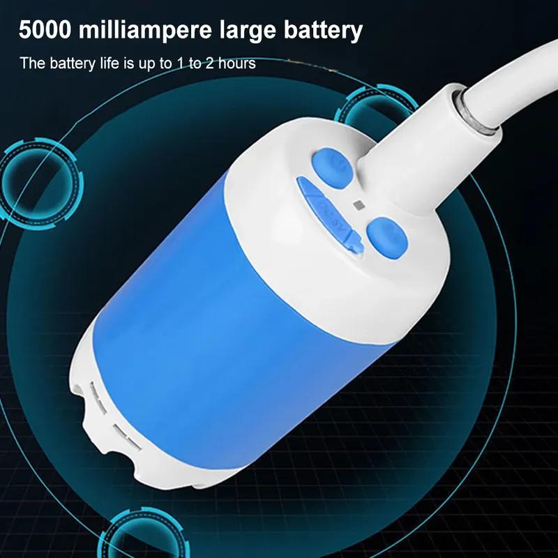 Pompa Doccia da Campeggio Portatile con Display Digitale 4000mAh Pompa Doccia Elettrica Ricaricabile Migliorata Campeggio Spiaggia Dormitorio